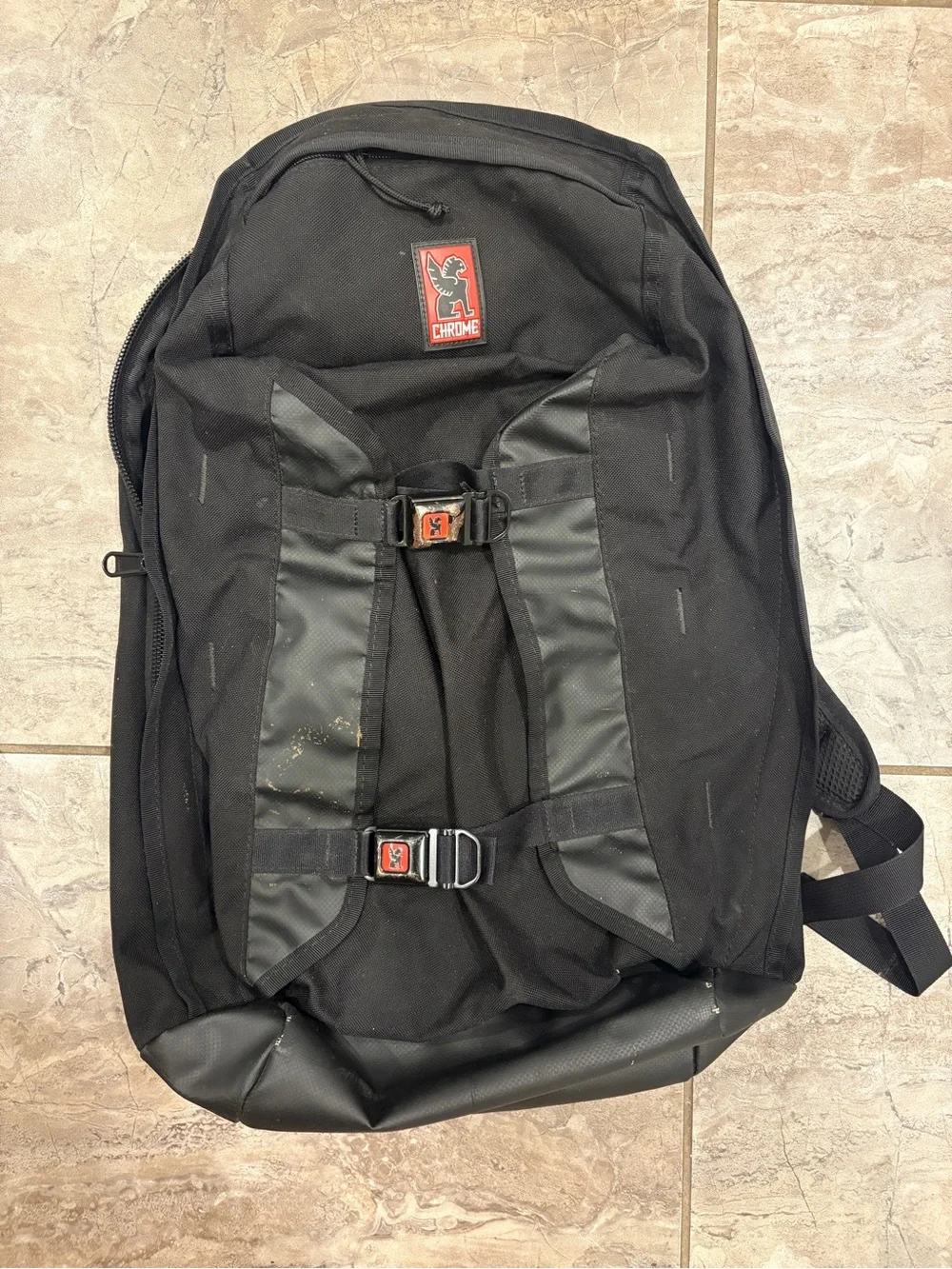 Chrome Messenger Backpack Black